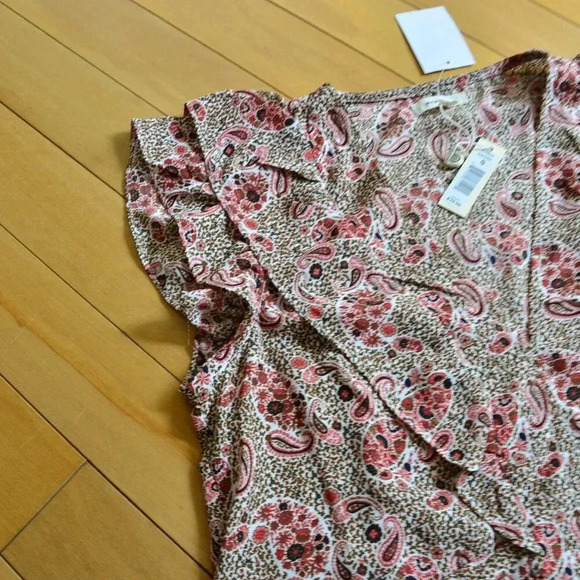 Max Studio Paisley Printed Blouse Size S - Picture 4 of 9